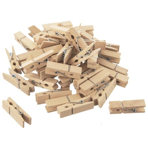 Grupa Orion Sp. z o.o. Klamerki Dekoracyjne ORION Drewniane 50 szt. 4,5 cm Scrapbooking