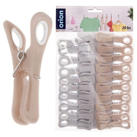 Grupa Orion Sp. z o.o. Klamerki na Pranie ORION Plastikowe 20 szt. Otwór na Wieszak
