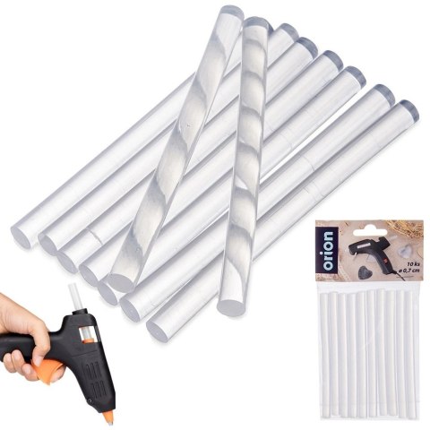 Grupa Orion Sp. z o.o. Klej do Pistoletu na Gorąco 10 szt. Średnica 0,7 cm Wkłady EVA