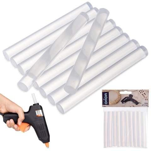 Grupa Orion Sp. z o.o. Klej do Pistoletu na Gorąco 10 szt. Średnica 1,1 cm Wkłady EVA