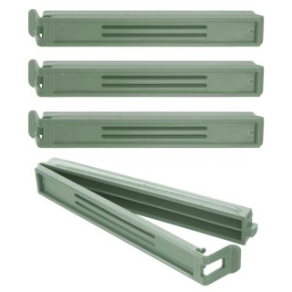 Grupa Orion Sp. z o.o. Klipsy do Torebek ORION 4 szt. Zielone 11 cm Tworzywo do Żywności