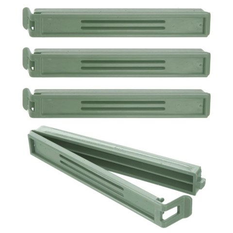 Grupa Orion Sp. z o.o. Klipsy do Torebek ORION 4 szt. Zielone 11 cm Tworzywo do Żywności