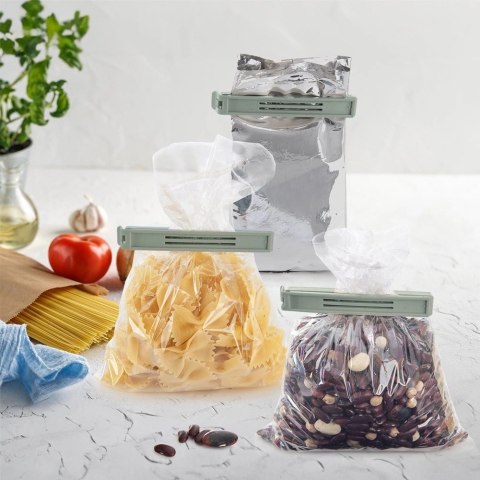 Grupa Orion Sp. z o.o. Klipsy do Torebek ORION 4 szt. Zielone 11 cm Tworzywo do Żywności