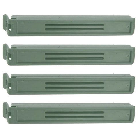 Grupa Orion Sp. z o.o. Klipsy do Torebek ORION 4 szt. Zielone 11 cm Tworzywo do Żywności