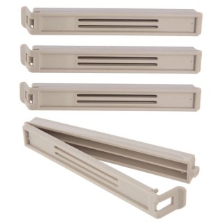 Grupa Orion Sp. z o.o. Klipsy do Torebek ORION 4 szt. Beżowe 11 cm Tworzywo Szczelne Wygodne