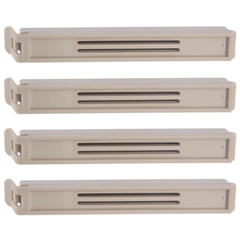 Grupa Orion Sp. z o.o. Klipsy do Torebek ORION 4 szt. Beżowe 11 cm Tworzywo Szczelne Wygodne