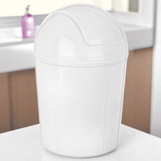 Grupa Orion Sp. z o.o. Kosz na Śmieci Łazienkowy Plastikowy Biały 920 ml ORION Wytrzymały
