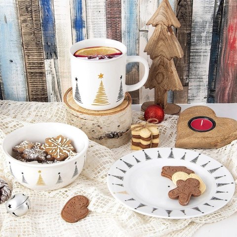 Grupa Orion Sp. z o.o. Kubek Ceramiczny CHOINKA 500 ml ORION Odpowiedni do Zmywarki i Pojemny