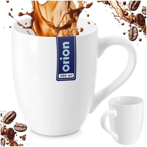 Grupa Orion Sp. z o.o. Kubek Porcelanowy 300 ml ORION Biały Klasyczny do Zmywarki i Mikrofalówki