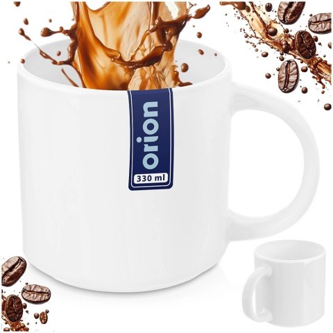 Grupa Orion Sp. z o.o. Kubek Porcelanowy 330 ml ORION Mona Biały Drugi Gatunek Praktyczny do Domu