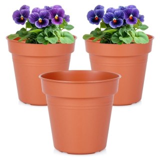 Grupa Orion Sp. z o.o. Zestaw Doniczek Okrągłych PROGARDEN 13 cm 3 szt. Ceglane Dekoracyjne