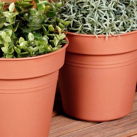 Grupa Orion Sp. z o.o. Zestaw Doniczek Okrągłych PROGARDEN 17 cm 3 szt. Ceglane Uniwersalne