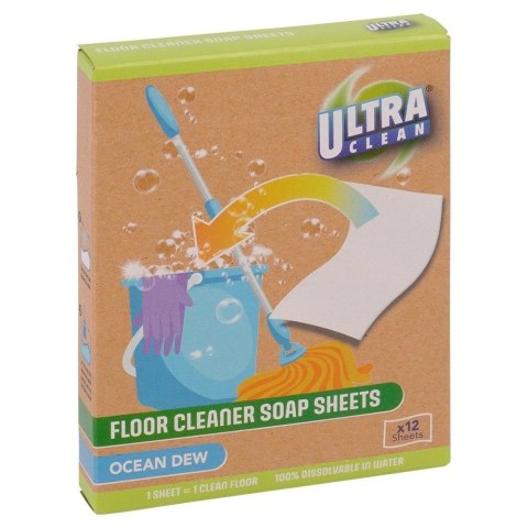 AM/63 Listki do Mycia Podłóg ULTRA CLEAN 12 szt. Rozpuszczalne Zapachowe
