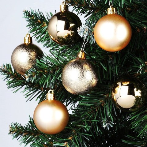 Grupa Orion Sp. z o.o. Bombki Choinkowe VILDE Złote 5 cm Zestaw 10 szt. Błyszczące Matowe