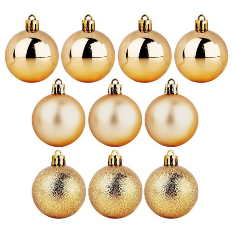 Grupa Orion Sp. z o.o. Bombki Choinkowe VILDE Złote 5 cm Zestaw 10 szt. Błyszczące Matowe