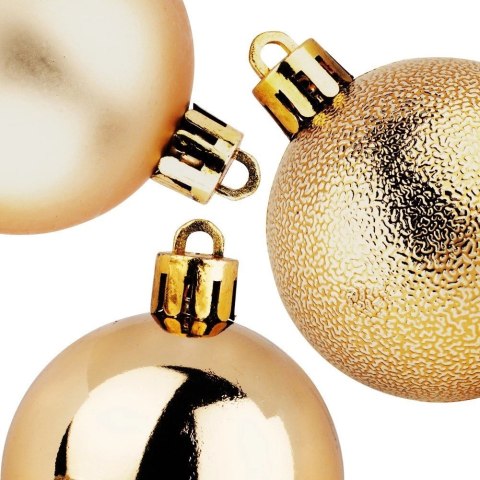 Grupa Orion Sp. z o.o. Bombki Choinkowe VILDE Złote 5 cm Zestaw 10 szt. Błyszczące Matowe