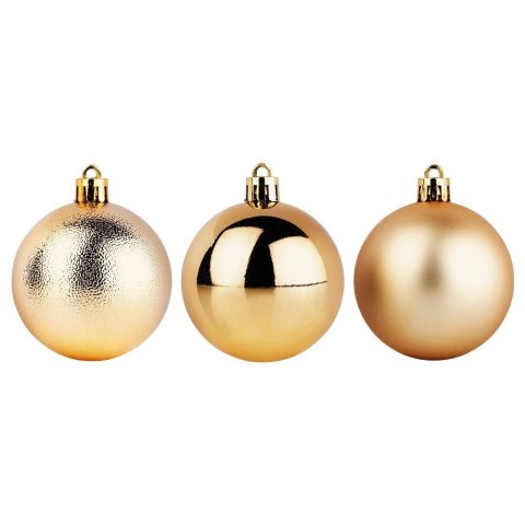 Grupa Orion Sp. z o.o. Bombki Choinkowe VILDE Złote 6 cm 9 szt. Błyszczące Matowe Strukturalne