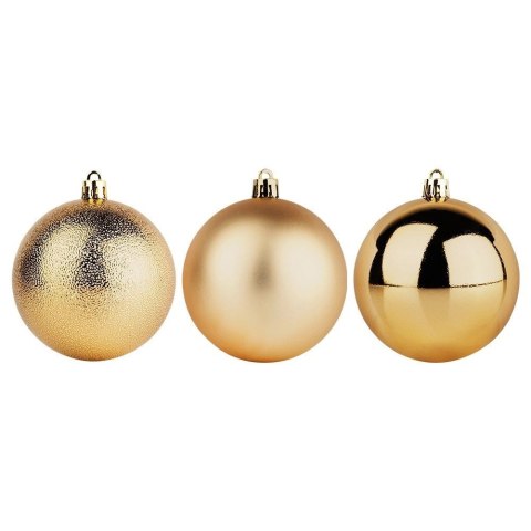 Grupa Orion Sp. z o.o. Bombki Choinkowe VILDE Złote 8 cm 5 szt. Nietłukące Błyszczące Struktura