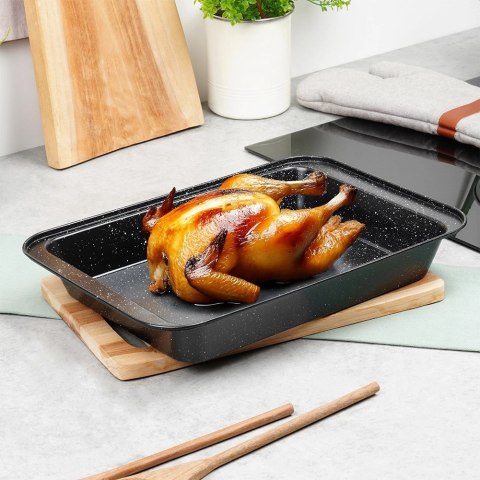 Grupa Orion Sp. z o.o. Brytfanna Granitowa VILDE 37,5 x 25,5 x 5 cm Stal Węglowa do 230°C