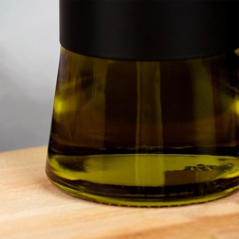 Grupa Orion Sp. z o.o. Zestaw Butelek na Oliwę i Ocet VILDE 2 x 300 ml Czarne z Dozownikami