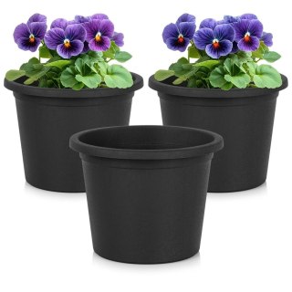 Grupa Orion Sp. z o.o. Zestaw Doniczek Ogrodowych VILDE 14,5 cm 3 szt. Plastikowych Okrągłych