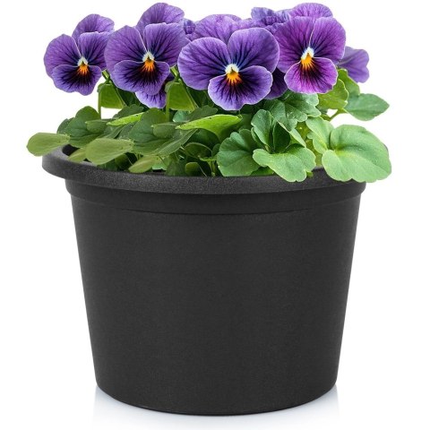 Grupa Orion Sp. z o.o. Doniczka Ogrodowa Okrągła VILDE 20 cm Czarna Odporna na Pogodę