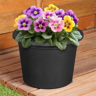 Grupa Orion Sp. z o.o. Doniczka Ogrodowa Okrągła VILDE 27,5 cm Czarna Odporna na Pogodę