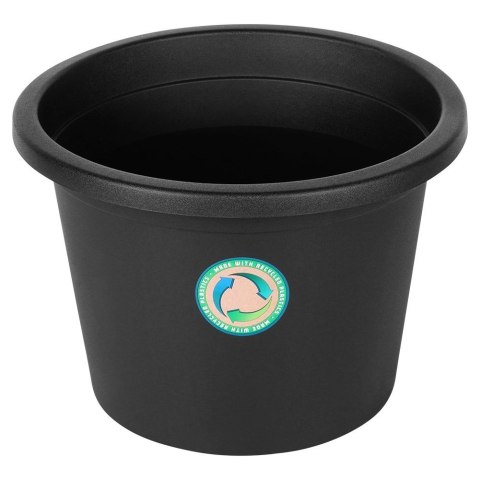 Grupa Orion Sp. z o.o. Doniczka Ogrodowa Okrągła VILDE 34 cm Czarna Elegancka i Solidna