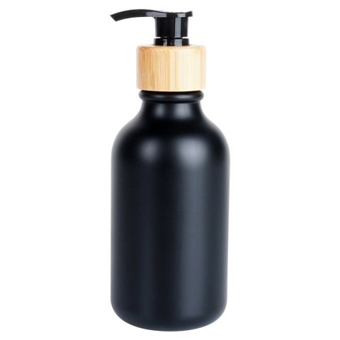 Grupa Orion Sp. z o.o. Dozownik do Mydła VILDE 300 ml Czarny Mat z Bambusem i Blokadą Pompki