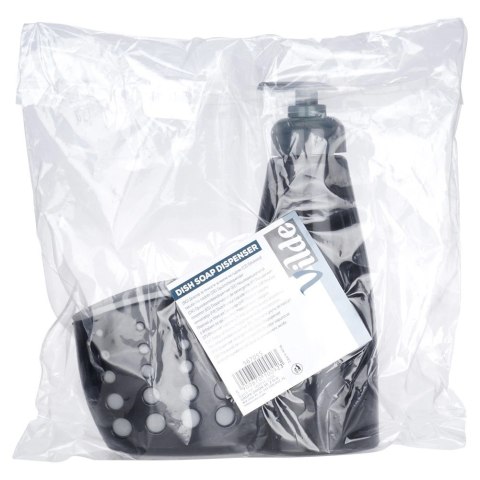 Grupa Orion Sp. z o.o. Dozownik do Naczyń VILDE 370 ml z Pojemnikiem na Gąbkę Czarny Praktyczny