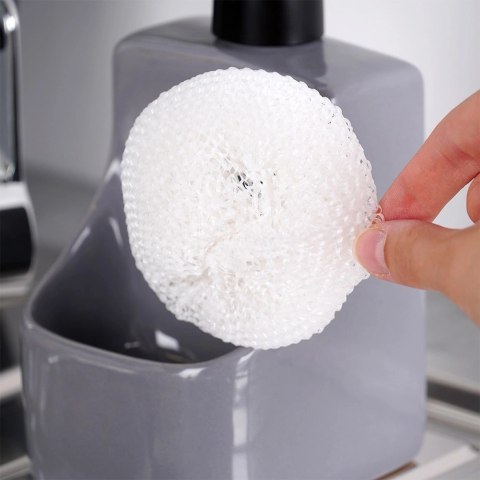 Grupa Orion Sp. z o.o. Dozownik do Naczyń Ceramiczny VILDE 400 ml z Gąbką, Szary Błyszczący Połysk