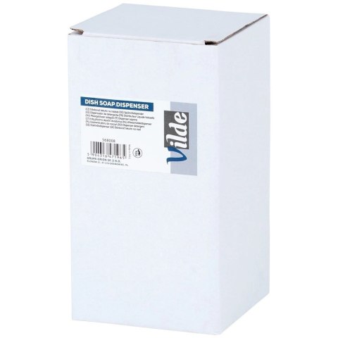 Grupa Orion Sp. z o.o. Dozownik do Naczyń Ceramiczny VILDE 400 ml z Gąbką, Szary Błyszczący Połysk