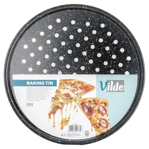 Grupa Orion Sp. z o.o. Forma do Pizzy VILDE Granitowa Perforowana Dno 28 cm Chrupiący Spód