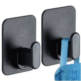 Grupa Orion Sp. z o.o. Haczyk Wieszak VILDE Samoprzylepny 2 szt. Czarny Taśma 3M Kuchnia