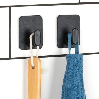 Grupa Orion Sp. z o.o. Haczyk Wieszak VILDE Samoprzylepny 2 szt. Czarny Taśma 3M Kuchnia