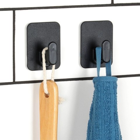 Grupa Orion Sp. z o.o. Haczyk Wieszak VILDE Samoprzylepny 2 szt. Czarny Taśma 3M Kuchnia