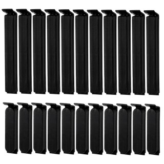 Grupa Orion Sp. z o.o. Klipsy do Torebek VILDE 22 szt. Czarny 2 Rozmiary Tworzywo Szczelne