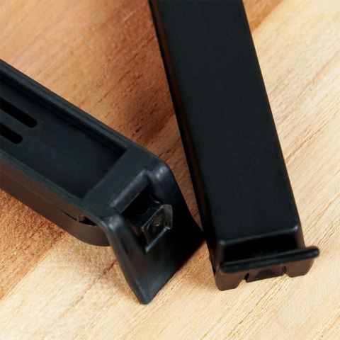 Grupa Orion Sp. z o.o. Klipsy do Torebek VILDE 22 szt. Czarny 2 Rozmiary Tworzywo Szczelne