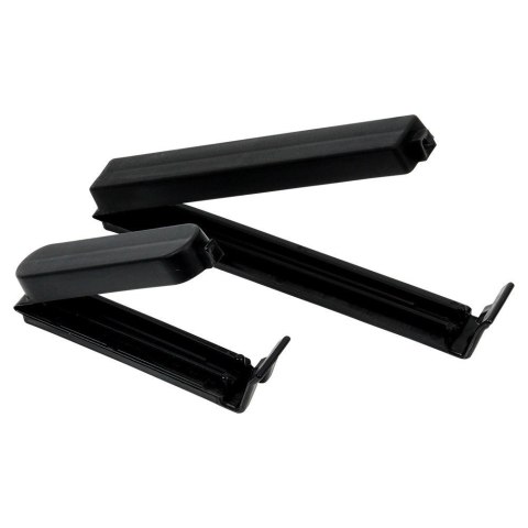 Grupa Orion Sp. z o.o. Klipsy do Torebek VILDE 22 szt. Czarny 2 Rozmiary Tworzywo Szczelne