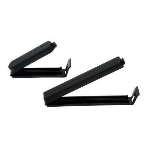 Grupa Orion Sp. z o.o. Klipsy do Torebek VILDE 22 szt. Czarny 2 Rozmiary Tworzywo Szczelne