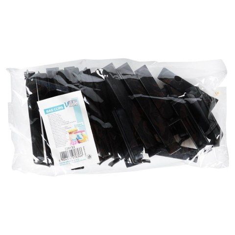 Grupa Orion Sp. z o.o. Klipsy do Torebek VILDE 22 szt. Czarny 2 Rozmiary Tworzywo Szczelne