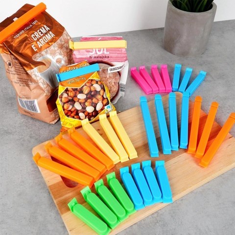 Grupa Orion Sp. z o.o. Klipsy do Torebek VILDE 32 szt. 4 Rozmiary Mix Kolorów Świeżość