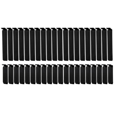 Grupa Orion Sp. z o.o. Klipsy do Torebek VILDE 40 szt. 2 Rozmiary Czarny Szczelne Duży Zestaw