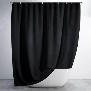 Grupa Orion Sp. z o.o. Zasłona Prysznicowa 180 x 180 cm VILDE Wodoodporna PEVA Czarna