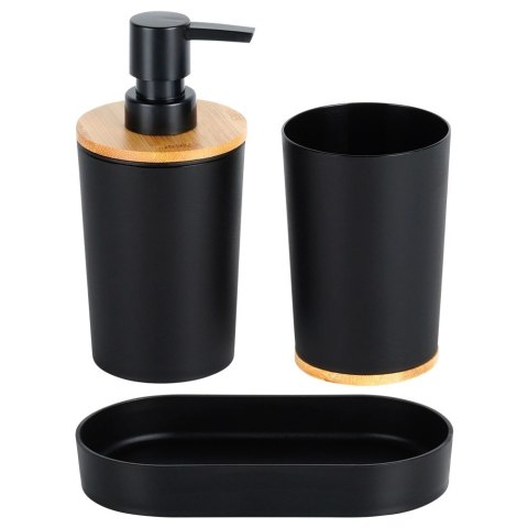 Grupa Orion Sp. z o.o. Zestaw Łazienkowy 3 el. VILDE Dozownik Kubek Podstawka Bambus