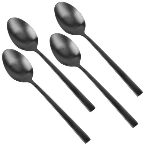 Grupa Orion Sp. z o.o. Łyżeczki do Herbaty Stal Nierdzewna Czarne 4 Szt. 15 cm EXCELLENT HOUSEWARE