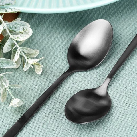 Grupa Orion Sp. z o.o. Łyżeczki do Herbaty Stal Nierdzewna Czarne 4 Szt. 15 cm EXCELLENT HOUSEWARE