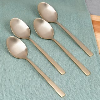 Grupa Orion Sp. z o.o. Łyżeczki do Herbaty Stal Nierdzewna Złote 4 Szt. 15 cm EXCELLENT HOUSEWARE