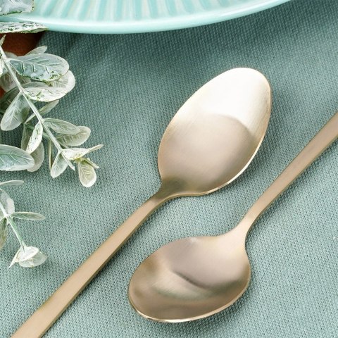 Grupa Orion Sp. z o.o. Łyżeczki do Herbaty Stal Nierdzewna Złote 4 Szt. 15 cm EXCELLENT HOUSEWARE
