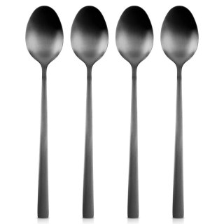 Grupa Orion Sp. z o.o. Łyżeczki Koktajlowe Stal Nierdzewna Czarne 4 Szt.18 cm EXCELLENT HOUSEWARE